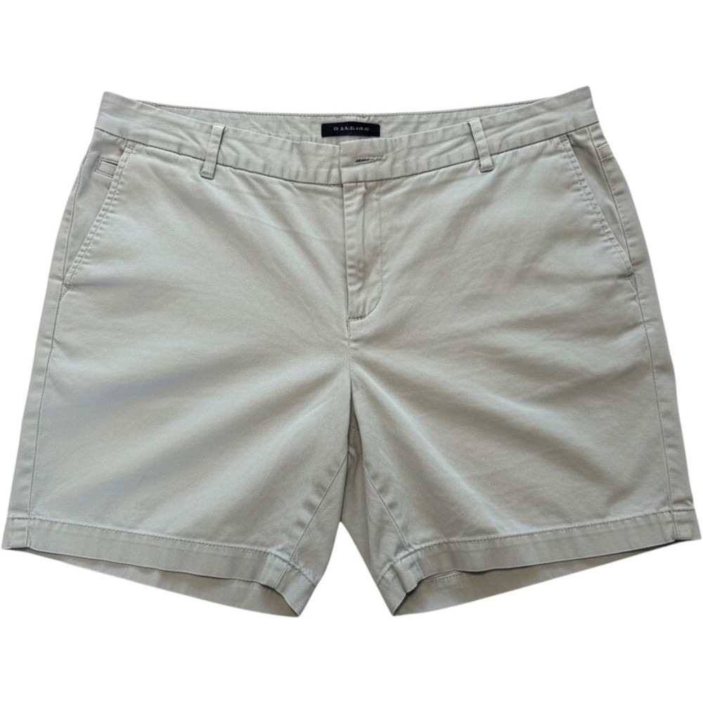 Talbots Womens Sage Green Preppy Chino Shorts Size 12 Cotton Blend. Coastal Vibe